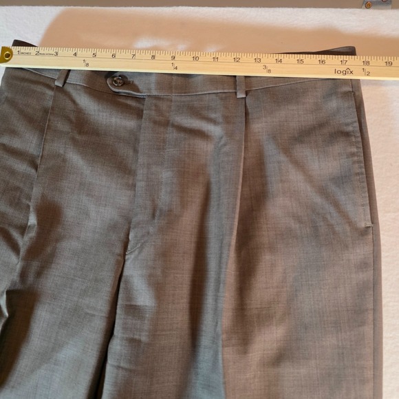 Axcess Claiborne Men's Wool Dress Pants Gray Pleated Front W36 L32 - Picture 5 of 7